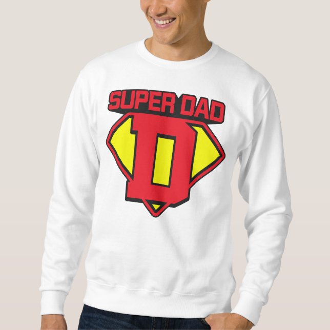 Toppen Pappa 🦸 ‍ ♂️ 💪 Lång Ärmad Tröja (Framsida)