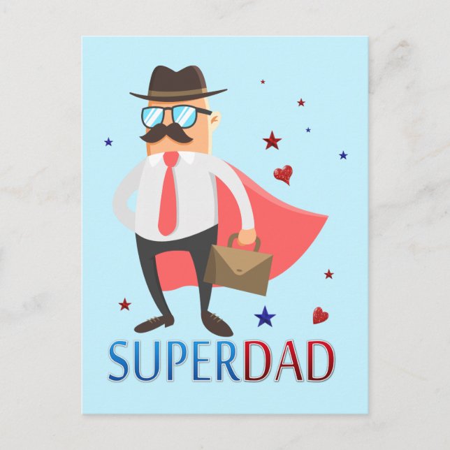 Toppen Pappa med ett vykort för kute och själ (Framsida)