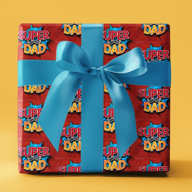 Toppen Pappa Mustache Modern Grunge Presentpapper (Skapare uppladdad)
