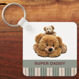 Toppen pappa. Nallar Gift-nyckelkedjor Nyckelring