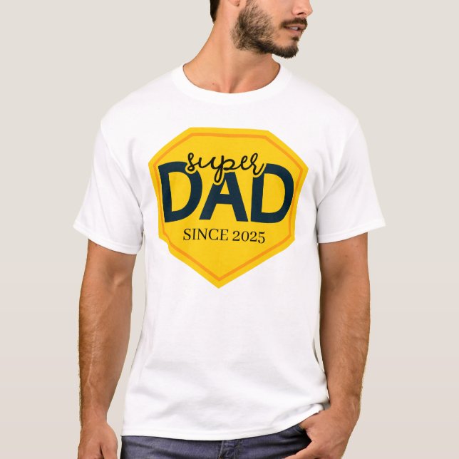 Toppen Pappa sedan 2025 Anpassningsbarnas Fars dag T Shirt (Framsida)