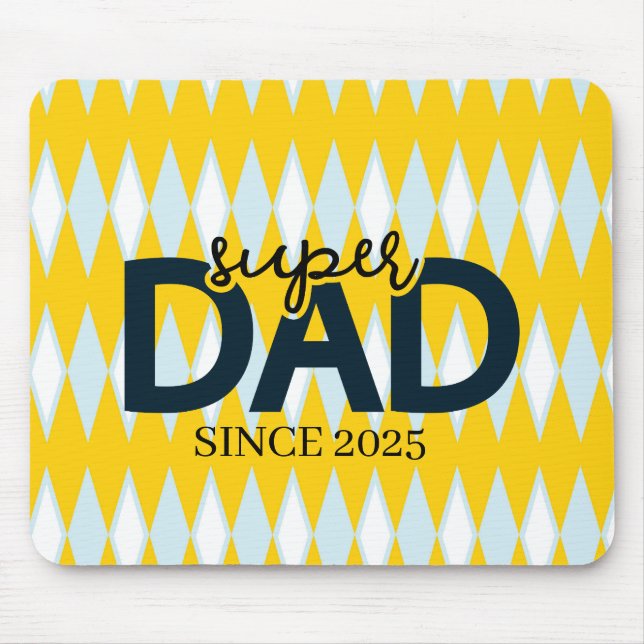 Toppen Pappa sedan år 2000 Argyle Mönster Musmatta (Framsidan)