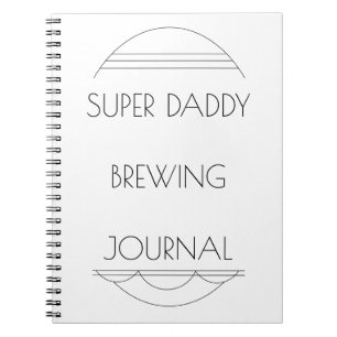 Toppen pappa som bryggar journalen anteckningsbok