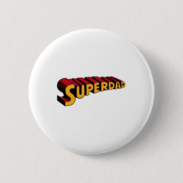 Toppen Pappa Superdad Funny Superhjälte Pappa Knapp (Framsida)
