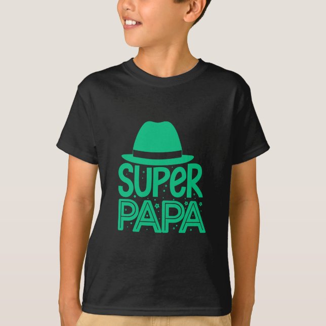 Toppen, Pappa, superhjälten Pappa T Shirt (Framsida)