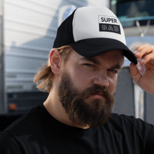 Toppen Pappa Svarta och vita Pappa Keps