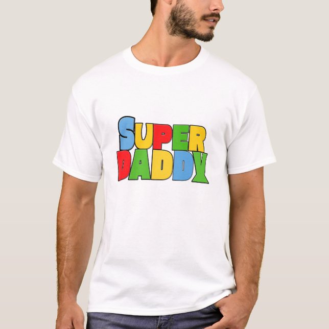 Toppen pappa toppen coola färg t shirt (Framsida)