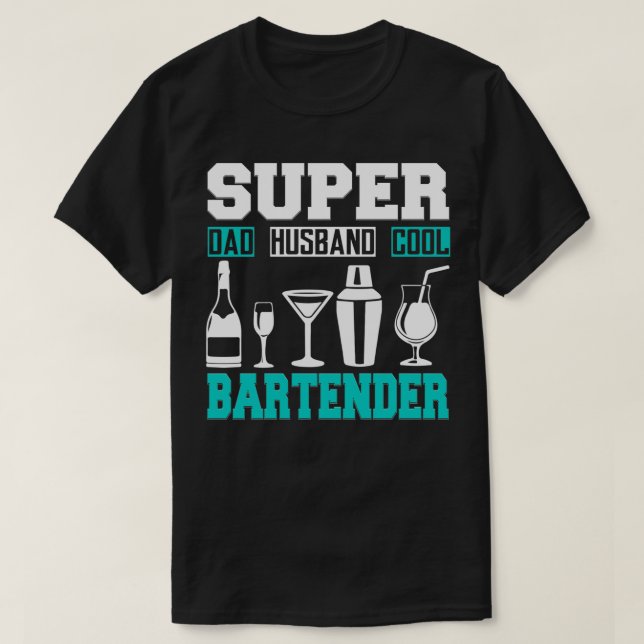 Toppen Pappa Toppen Make Toppen Bartender T Shirt (Design framsida)