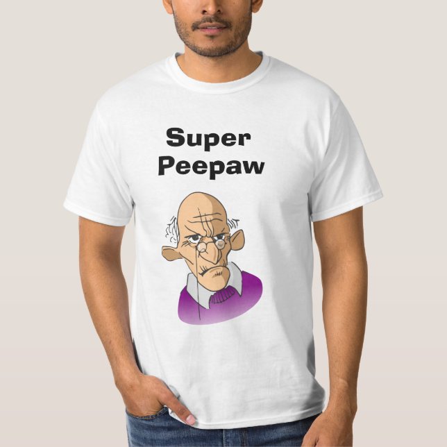 Toppen Peepaw med klasser Tee (Framsida)