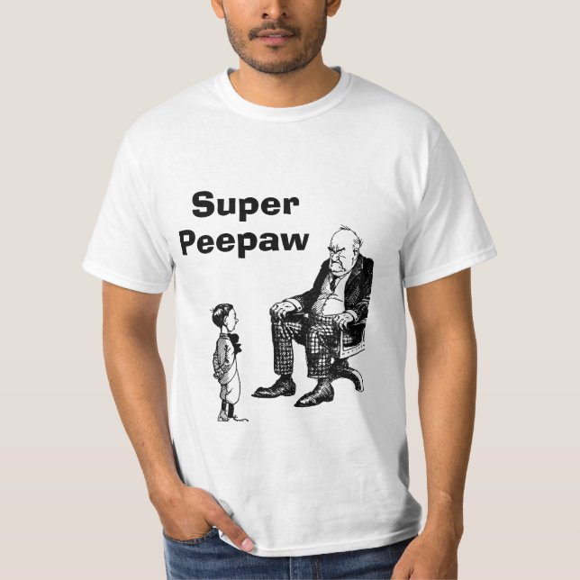 Toppen Peepaw sitta T Shirt (Framsida)