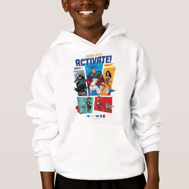 Toppen-Pets & Justice League - Aktivera! T Shirt (Framsida)