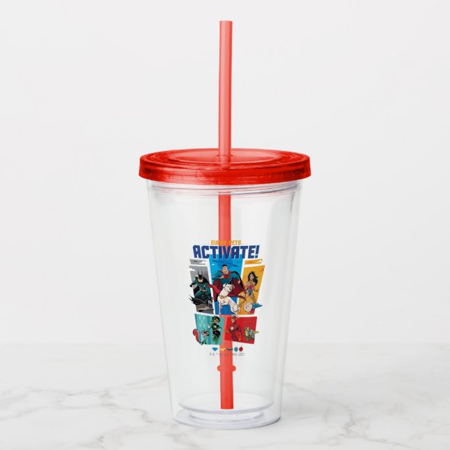 Toppen-Pets & Justice League - Aktivera! Take Away Mugg (Framsida)