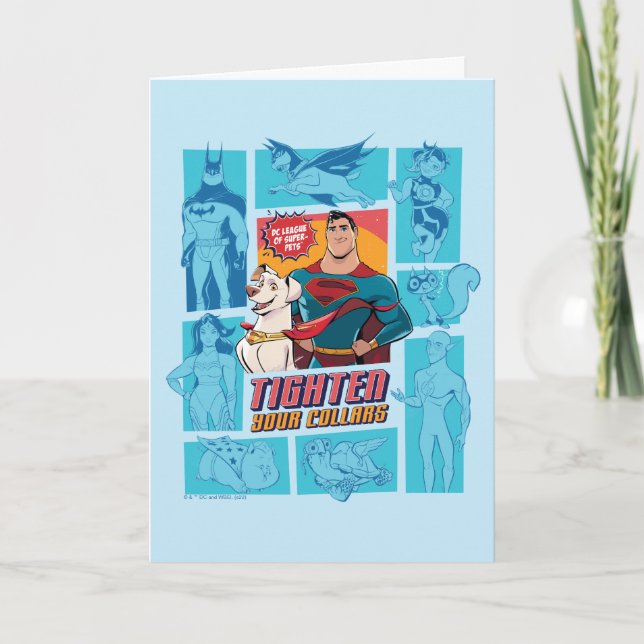 Toppen-Pets & Justice League - Tighars Your Collar Kort (Framsida)