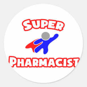 Toppen Pharmacist Runt Klistermärke