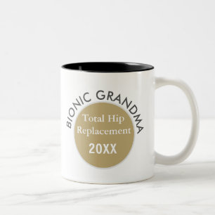 Toppen plocka! Bionic GRANDMA (höftledsplastik) mu Två-Tonad Mugg