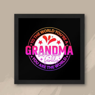 Toppen Plocka! Speciell gåva mormor Poster