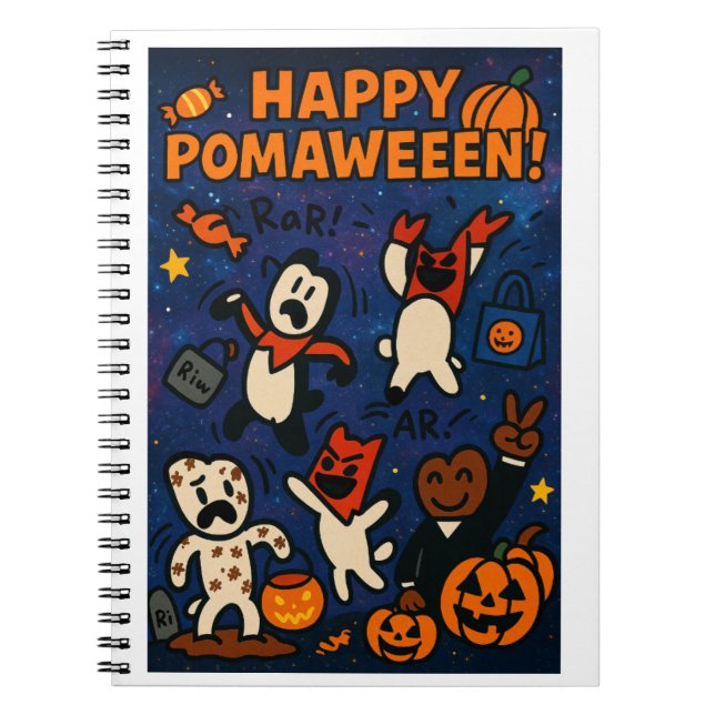 Toppen Pom Pomaween-anteckningsbok Anteckningsbok (Framsidan)