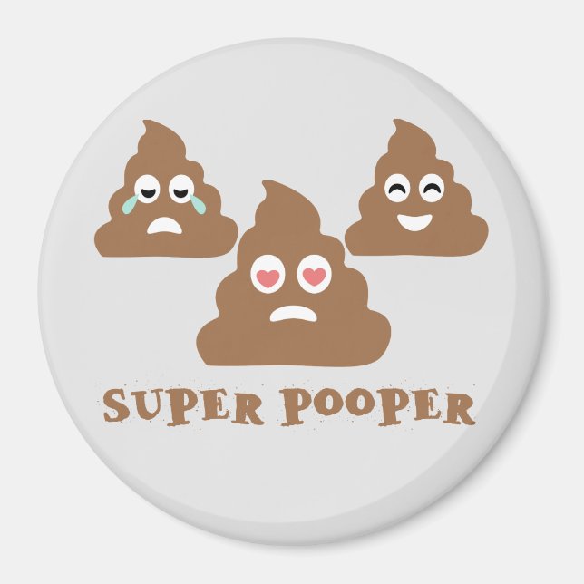 Toppen Pooper Emoji Magnet (Framsidan)