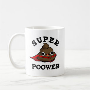Toppen Poower Funny Toppen Hero Poop Pun Kaffemugg