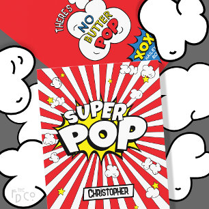 TOPPEN POP! Det finns ingen Butter Pop! Popcorn Pu Julkort