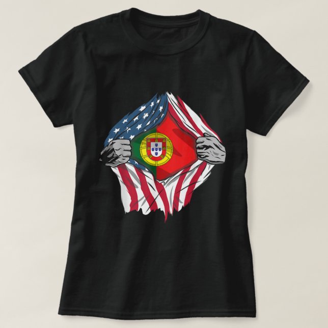 Toppen Portugisiska kulturarvet Proud Portugal Roo T Shirt (Design framsida)