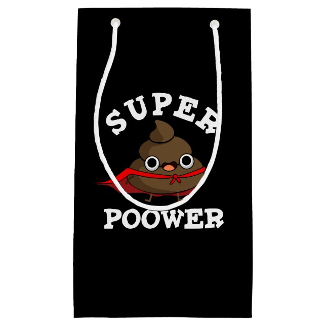 Toppen Power Funny Toppen Hero Poop Pun Mörk BG (Framsidan)