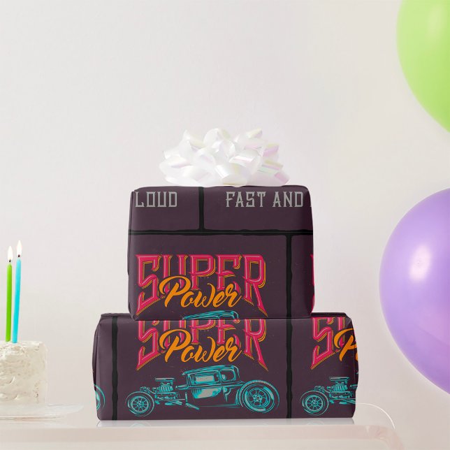 Toppen Power Hot rod Presentpapper (Skapare uppladdad)