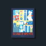 Toppen Power Pack Art Deco Metropolis Canvastryck<br><div class="desc">DC League of Toppen-Pets | Kolla in den här Art Deco-kollage-grafiken över Metropolis och Toppen-Pets!</div>