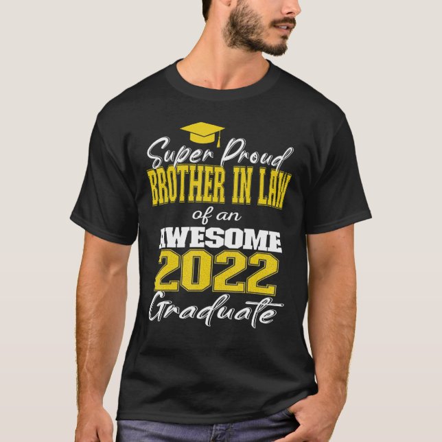 Toppen Proud Brother i lag av 2022 Student Awesom T Shirt (Framsida)