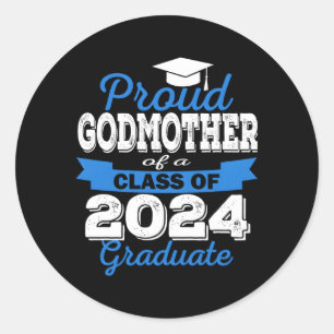 Toppen Proud Godmor från 2024 Student Fantastisk F Runt Klistermärke