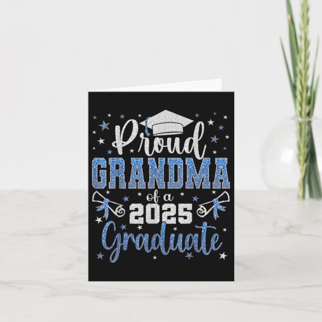 Toppen Proud Grandma of 2025 Student Studenten Fa Kort (Framsida)