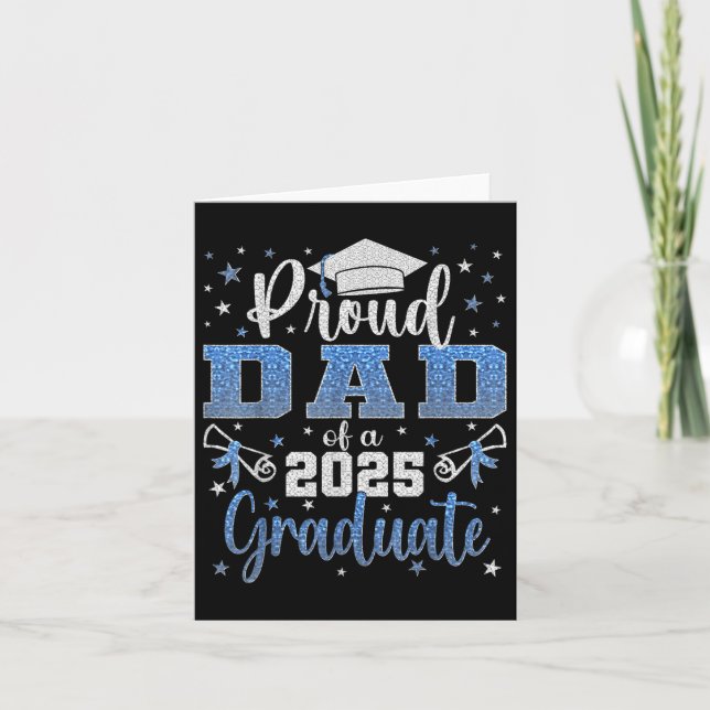 Toppen Proud Pappa av 2025 Student högre Studenten Kort (Framsida)