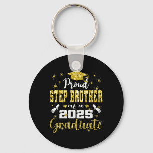 Toppen Proud Step Brother of 2025 Student Graduati Nyckelring