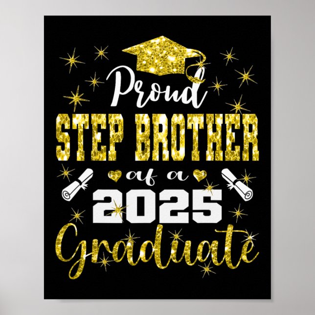 Toppen Proud Step Brother of 2025 Student Graduati Poster (Framsidan)