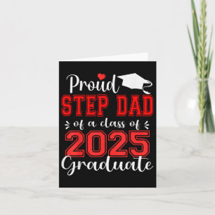 Toppen Proud Step Pappa från 2025 Student Studente Kort