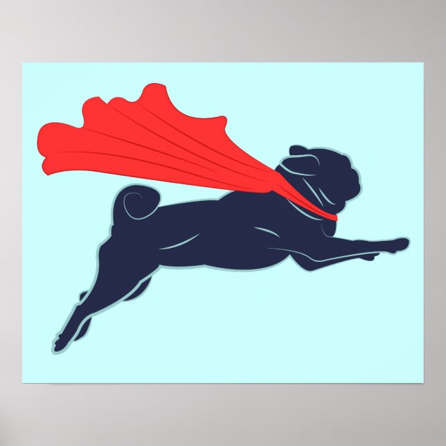 Toppen Pug Poster (Framsidan)