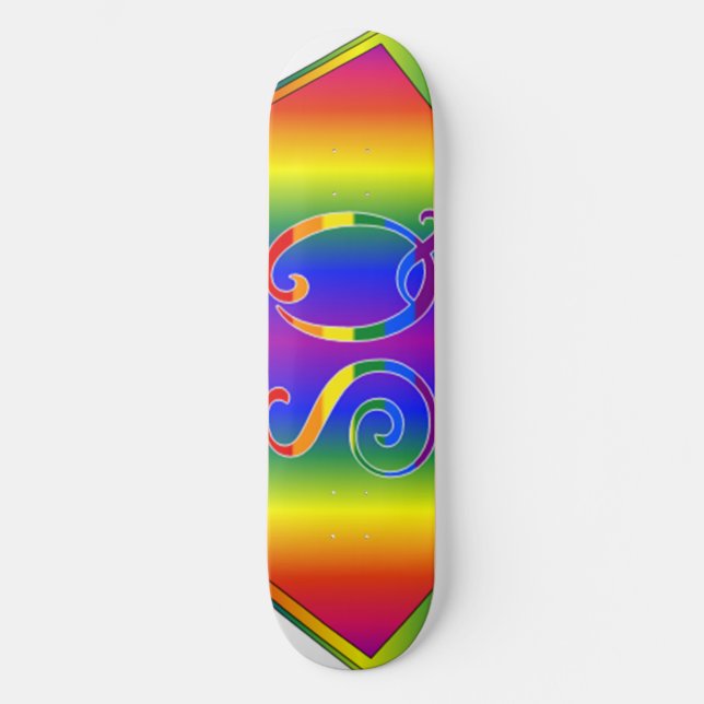 Toppen Queer (SQ) Gay pride Cape Skateboard 8,5 tu (Framsida)