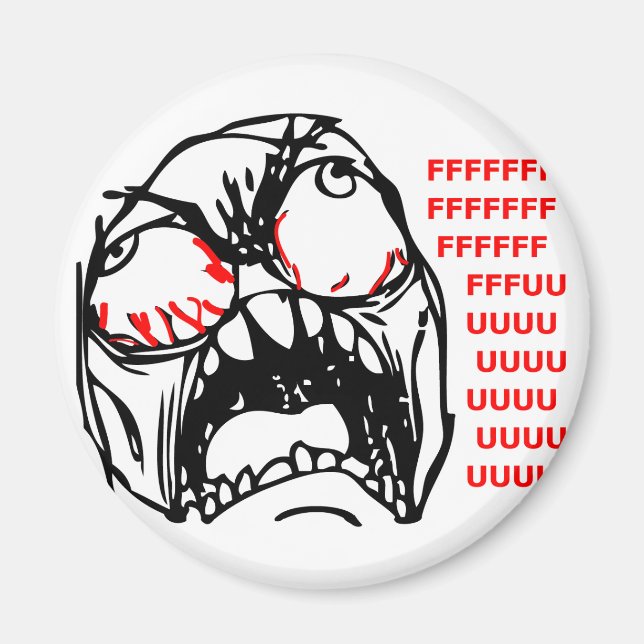 toppen rasa ansikte meme rofl magnet (Framsidan)