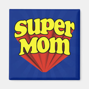 Toppen Red/Gult/Blue Superhero Mors dag Magnet