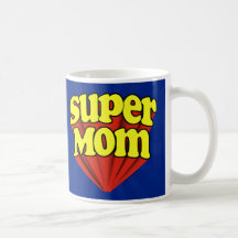 Toppen Red/Gult/Blue Superhjälte Mors dag