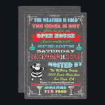Toppen Roligt Chalkboard jul - öppna hus Inbjudningar<br><div class="desc">Skär upp dina Helgdagar med den poster julinbjudan till stil,  öppna huset med jultomten,  banderoller,  cocktails och prydnadsföremål på en kritersbakgrund med roligt typografi. Vädret är kall,  cider är hett så inbjudan era vänner om de är stygga eller inte!</div>
