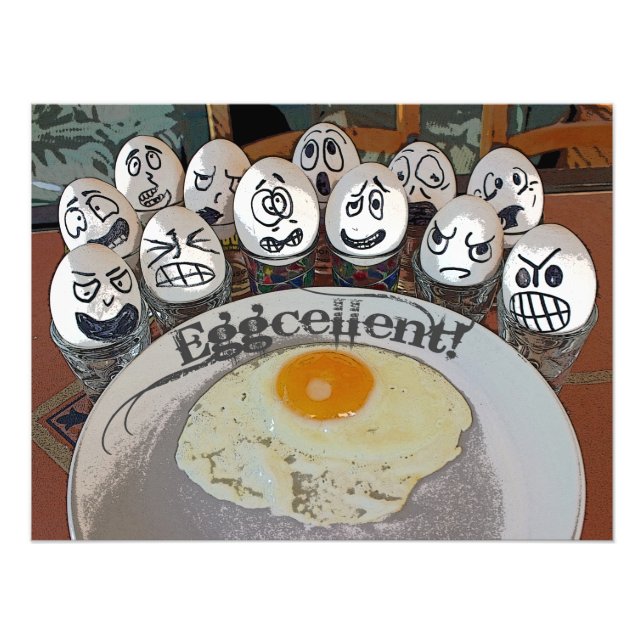 Toppen Roligt Egg - Eggcellent Poster! Fototryck (Framsidan)