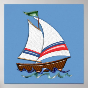 Toppen Sailboat Poster