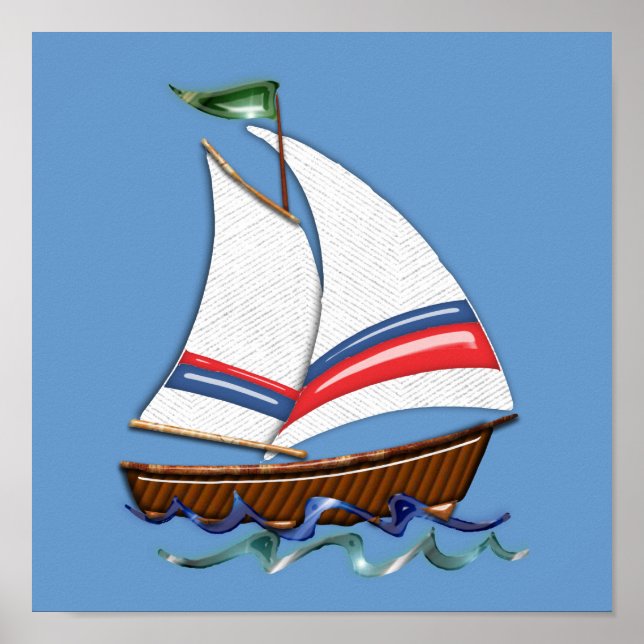 Toppen Sailboat Poster (Framsidan)