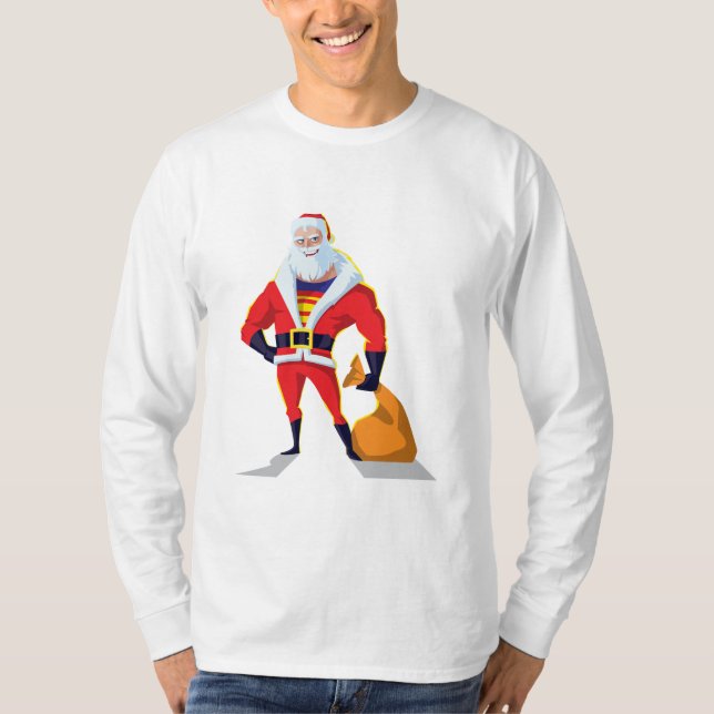 "Toppen Santa" - Heroic jul T Shirt (Framsida)