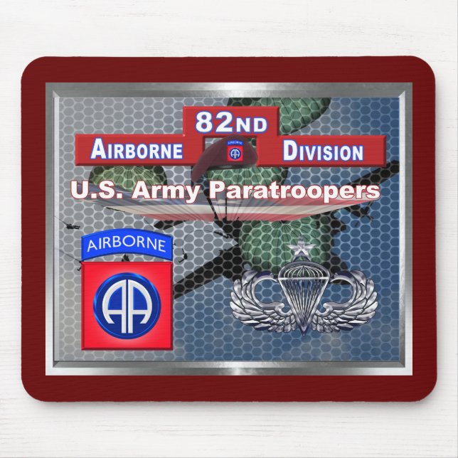 Toppen Senior Jump Vingar 82nd Airborne Division Musmatta (Framsidan)