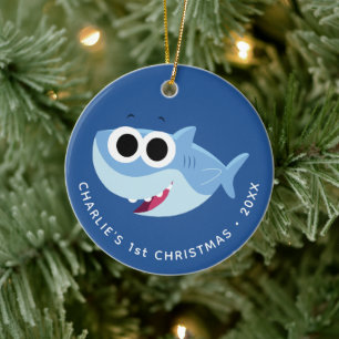 Toppen Simple Sång   Anpassningsbar Finny Första j Julgransprydnad Keramik