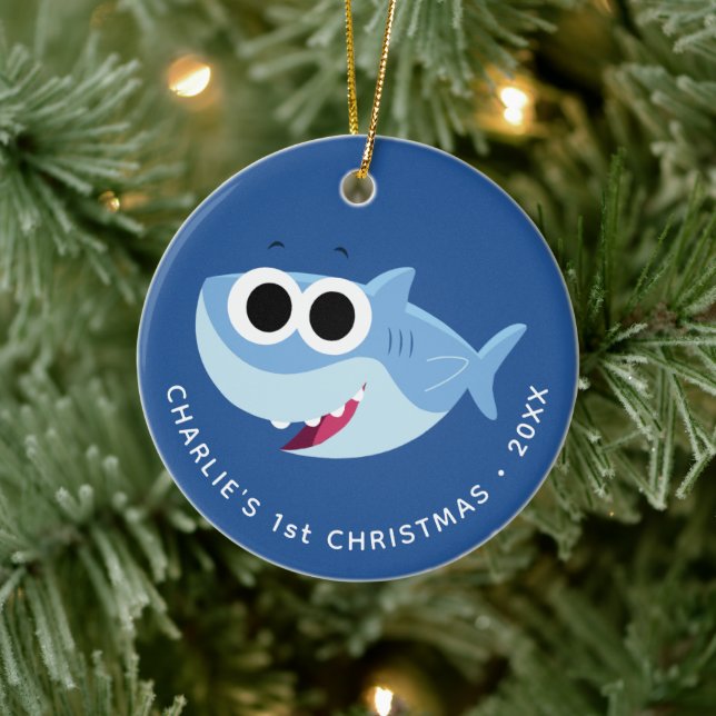 Toppen Simple Sång | Anpassningsbar Finny Första j Julgransprydnad Keramik (Träd)