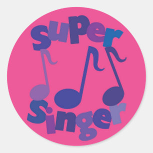 Toppen Singer Runt Klistermärke