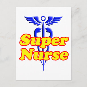 Toppen Sjuksköterska med Caduceus Vykort